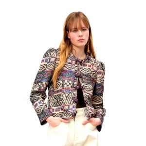 Zara Jacquard Unique Multifulcolored Jacket. S.